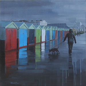 Painting of Beach Huts