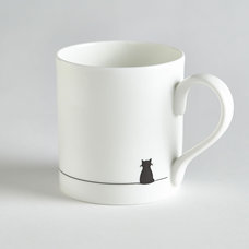 Sitting Cat Mug by Jin Designs